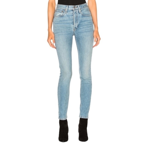 Re/Done Denim - RE/DONE Originals Ultra High Rise Mid 70’s Button Fly Size 26 *Sample Pair*